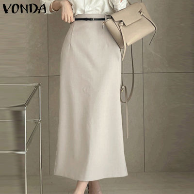 (จัดส่งฟรี)Fancystyle VONDA กระโปรงทำงานทางการของผู้หญิงกระโปรงดินสอสีทึบ