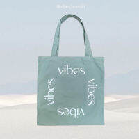 Vibes.brandd⌇Good Day cotton Tote⌇กระเป๋าผ้า cotton100%