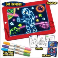 【hot sale】 ۩℗❖ B02 3D Drawing Board Toys Light Up Colorful Pen Painting Tablet Erasable Doodle Sketch Painting Glow In the Dark Drawing Toy