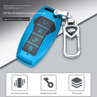 4 buttons Car TPU Key Case Cover Key Shell Fob Holder Keychain for BYD Tang DM 2018-2021 Auto Accessories