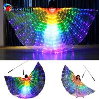 Kids Girl Boy Butterfly Wings Fairy LED Pixie Light Up Costume Party Fancy Dress