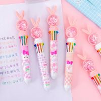 CREEPER Office Kawaii 0.5มม. 10สีเครื่องมือเขียนอุปกรณ์ปากกาลูกลื่นกระต่ายสีชมพูปากกาหมึกสีปากกาหลากสีปากกาเซ็นชื่อ