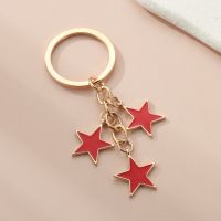 Cute Enamel Star Keychain Pentagram Key Ring Multicolor Stars Key Chains Friendship Gifts For Women Men DIY Handmade Jewelry Key Chains