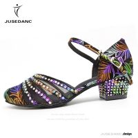 hot【DT】 Shoes Jazz Ballroom Latin Woman Low Heel Design JuseDanc