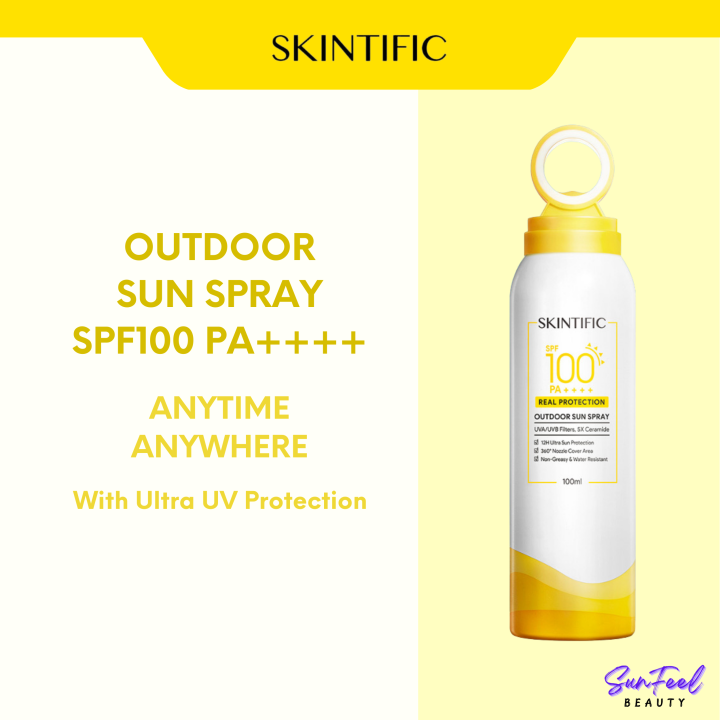 SKINTIFIC Outdoor Sun Spray SPF100 PA++++ 100ml | Lazada