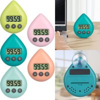 Digital Kitchen Timer Water Drop Electronic Alarm Clock Three Color Waterproof Energy Saver Digital Timer For Shower Study Cook