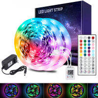 ไฟ LED Strip 24V Bluetooth WiFi RGB เทปไฟ LED สี5050สำหรับตกแต่งห้อง Christmas Neon Lights LED 20M 30M 40m 50m *