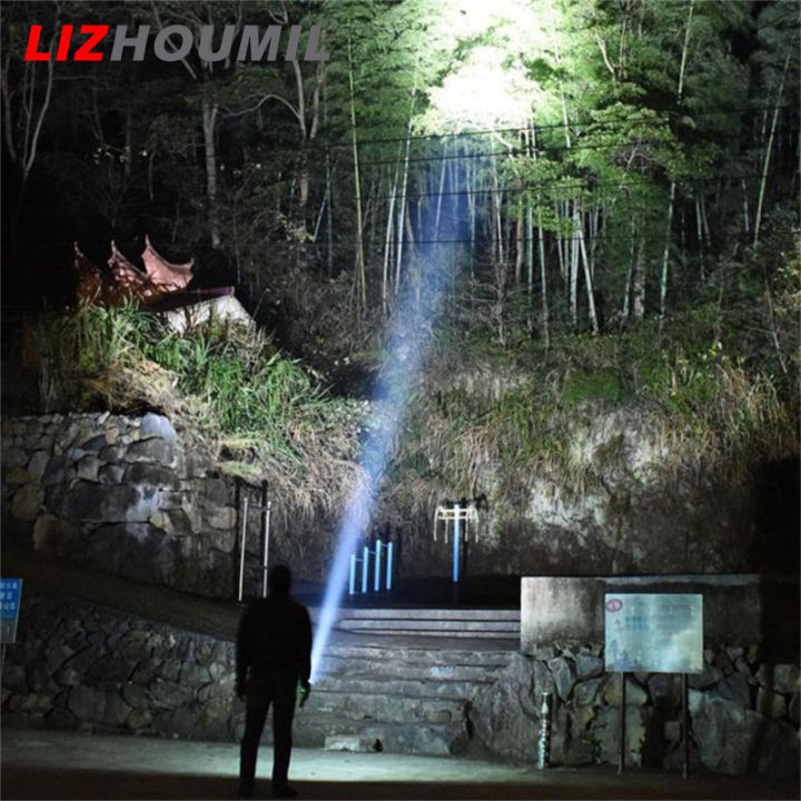 lizhoumil-ไฟฉายแสงแข็งอลูมิเนียมกลางแจ้งปีนเขาไฟฉายสำหรับตั้งแคมป์ขนาดเล็กสำหรับใช้ในบ้านกันน้ำได้