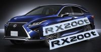 โลโก้ตัวอักษร RX200t ติดด้านหลัง เลกซัส ขนาด  19.5 * 2 cm 2015 - 2020 LEXUS RX200t letter silver / black logo for rear trunk