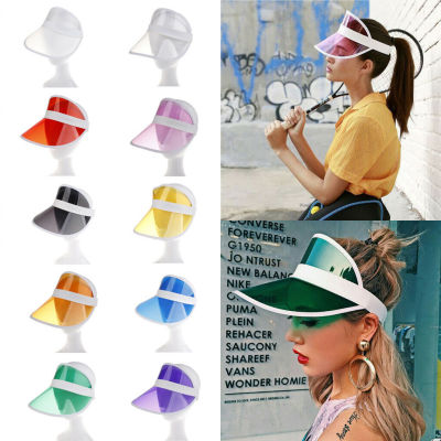 [hot]Summer Casual Unisex PVC Outdoor Hat Transparent Visor Party Casual Hat Clear Plastic Adult Sunscreen Cap