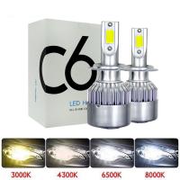 [ANYA Auto Parts] Muxall H4 H1 H7 H11 H3 LED รถจักรยานยนต์ไฟหน้ารถหลอดไฟ8000LM 72W Hi/Lo Conversion Kit 3000K 6000K มอเตอร์จักรยานไฟหน้า