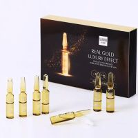 B025 เอสเซนส์ทองคำเพียวโกลด์ 2 ml.* 7 หลอด ในกล่อง SENANA 24K GOLD HYALURONIC ACID ESSENCE สูตรเข้มข้น หน้าขาวเนียน กระจ่าง ใส