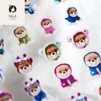 YALA น่ารัก กาวในตัว ชุดนอน หมาตัวเล็ก อุปกรณ์ตกแต่งเล็บ DIY สติ๊กเกอร์ติดเล็บ สติ๊กเกอร์ติดเล็บสุนัข อุปกรณ์ทำเล็บ