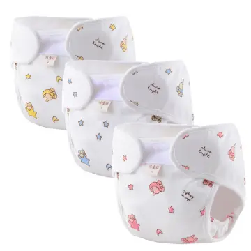 Baby Reusable Diapers Panties 100% Cotton Waterproof Infant Nappies Newborn  Training Pant Cloth Diaper Washable Breathable Nappy