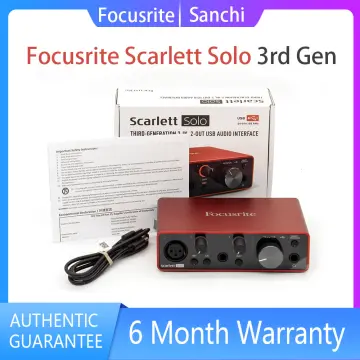 Focusrite SCARLETT SOLO 3rd Gen 192kHz USB Audio Recording