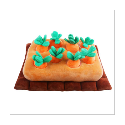 1 Piece Pet Snuffle Mat for Dogs Stuffed Carrot Plush Feeding Snuffle Mat for Smell Training
