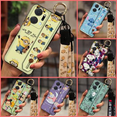 Lanyard protective Phone Case For Honor X7a Silicone armor case Original New Arrival Wristband Anti-knock Soft Case TPU