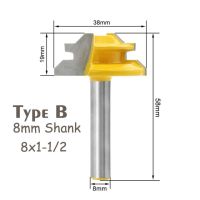 ดอกกัดล็อคหักฉาก1ชิ้น45องศาเครื่องมือเครื่องตัดมิลลิ่งเดือยงานไม้8นิ้วสำหรับเจาะไม้คาร์ไบด์อัลลอย