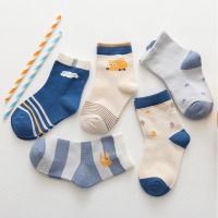 Baby Boy Spring Autumn Dinosaur socks Child breathable fashion cotton cartoon stripe socks Toddler Girls Kawaii Pikachu 5 Pairs