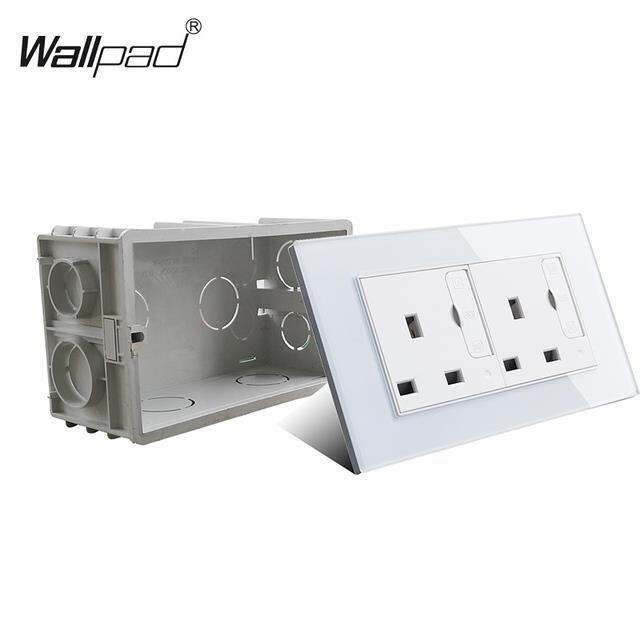 new-popular-wallpad-s6แก้ว-panel13abswith-3-1a-2-x-พอร์ตชาร์จ-usb-walloutlet-plateand-สีดำ3x6