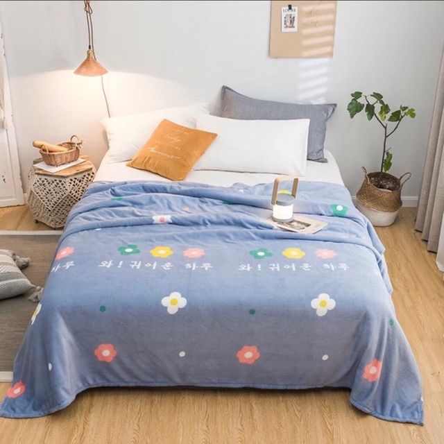 ผ้าห่ม-ผ้าห่มฟลีซ-ขนาดเตียง-150-x-200-cm-fleece-blanket-ผ้านวม-แบบบาง-นวม