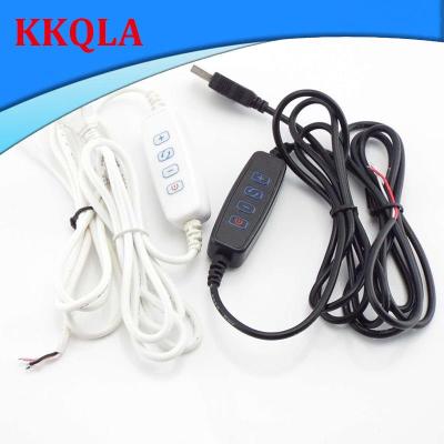 QKKQLA 3 pin DC 5V LED Dimmer Extension Cable USB Port Power Supply Line Wire Color control Switch Adapter For LED Light Bulb
