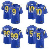 New high-quality and most popular jerseys 22 Super Bowl LVI Los Angeles Rams NFL Football Jersey Tshirt Top Stafford Ramsey Kupp Donald Loose Tee Birthday Gift