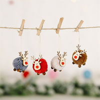 Christmas Elk Felt ตุ๊กตาตกแต่งสำหรับ Home Xmas Tree Decor แขวนอุปกรณ์เสริมเทศกาลเครื่องประดับจี้ Plush ของเล่นของขวัญราคาถูก01