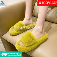 48H AFTER dép bông nữ dễ thương trong nhà không trơn trượt bông lau ấm