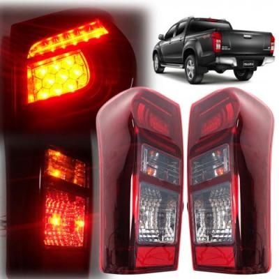 ชุดไฟท้าย (พร้อมหลอด LED และขั้ว) ลายเกือกม้า สำหรับรถ ISUZU DMAX 4WD 2WD ปี 2012-2017 1 คู่