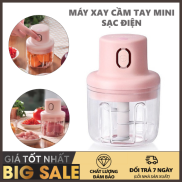 Máy xay tỏi ớt mini, Máy xay tỏi ớt bằng điện mini sạc pin, may xay mini