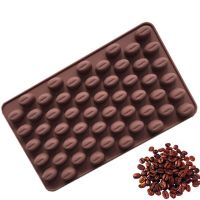 Coffee Beans Shaped Silicone Chocolate Mold for Jelly Pudding Ice Cube Tray Candy Dessert Pastry Cookie Baking Decorating Tools Bread  Cake Cookie Acc