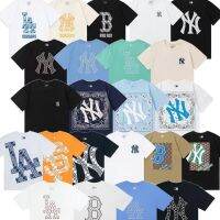 เสื้อยืดผ้าฝ้ายแขนสั้นผู้ชายและผู้หญิง Shaopq เวอร์ชั่นที่ถูกต้องของป้ายสไตล์เกาหลี MLB แบบวินเทจแบบเต็มรูปแบบ
