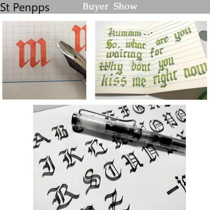 6ชิ้นชุดปากกาแบบขนานประดิษฐ์ตัวอักษร0-7มม-1-1มม-1-5มม-1-9มม-2-5มม-2-9มม-ปากกาเขียนสำหรับปากกาเครื่องเขียนตัวอักษรโกธิค