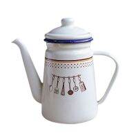 Enamel Outdoor Camping Hot Coffee Tea Pot Vintage home Kitchen Decor