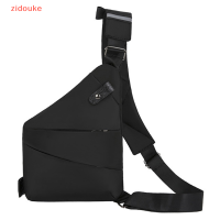 zidouke Man Waterproof Personal Shoulder กระเป๋าหน้าอกกระเป๋าข้ามร่างกายสลิง-ป้องกันการโจรกรรม