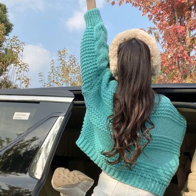 ‘；’ MEXZT Women Harajuku Strawberry Loose Cardigan Sweater Fall Fashion Long Sleeve Korean Tops Chic Female Preppy Style Y2k Sweater