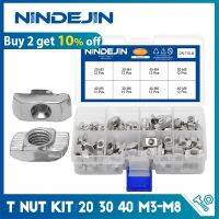 96pcs T nut Set M3 M4 M5 M6 M8 T-slot Nut Kit Hammer Head Sliding t-nut for 2020 3030 4040 Aluminum Profile Fasteners Nails  Screws Fasteners