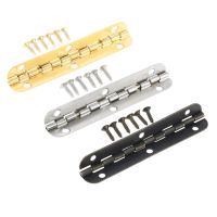 ▽ 4Pcs 65x15mm 90° Degree Cabinet Door Luggage Hinges 6 Holes Jewelry Wood Boxes Hinge Furniture W/Screws Gold/Silver/Bronze