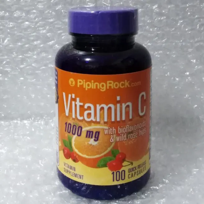 Piping Rock Vitamin C 1000mg with bioflavonoids and wild rose hips 100