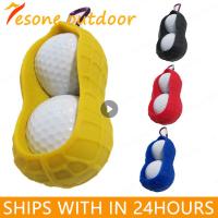 1Pcs Portable Golf Ball Protective Holder Cover Golf Ball Silicone Double Case Cover Golf Training Sports Accessories 4 Colors