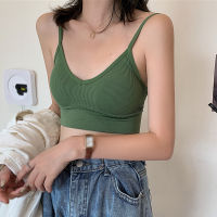 โยคะฟิตเนส Tube Top เซ็กซี่ Big U Back Wirefree ชุดชั้นในเบาะ Casual อเนกประสงค์ Camisole