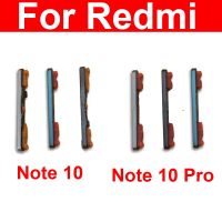 ปุ่มปรับระดับเสียงด้านข้างพลังงานสำหรับ Xiaomi Redmi Note 10 10 Pro ปุ่มปรับระดับเสียงกุญแจด้านข้างซ่อมอะไหล่