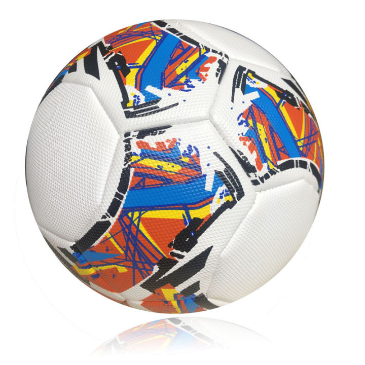 ลูกฟุตบอล-ลูกบอล-ลูกบอลหนังเย็บ-pu-ขนาดมาตรฐานเบอร์-5-soccer-ball-ลูกฟุตบอล-มันวาว-ทำความสะอาดง่าย-ฟุตบอล-บอลหนังเย็บ-ลูกฟุตบอลคุณภาพสูง-football