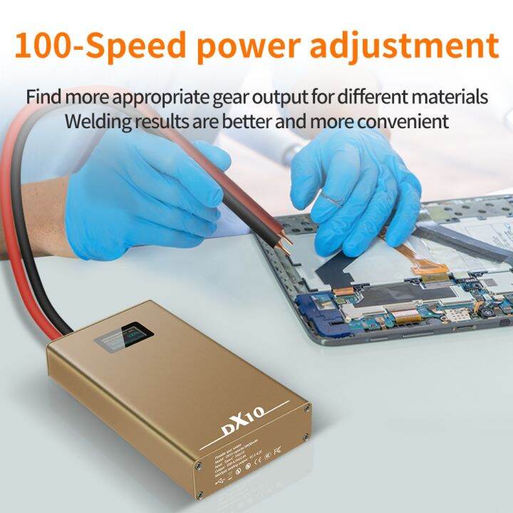 DX10 10600mAH Portable Spot Welder LED Adjustable Spot Welding Machine ...