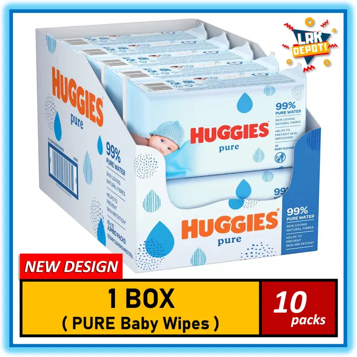 Huggies Baby Wipes PURE 1 box (10 packs / Total 560 wipe) Alternative