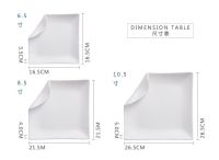 Hotel Kitchen Tableware Set Square Heterosexual Waning Moon Plate White Western Steak Plate Dinner Dishes