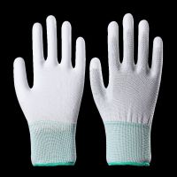 5pair Antistatic Gloves Anti Static ESD Working pu coated palm finger Antiskid for Protection