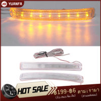 ไฟแสดงสถานะกระจกมองหลังรถยนต์,ไฟ LED สีเหลืองอำพันอเนกประสงค์ขนาด9 SMD12V จำนวน2ชิ้น