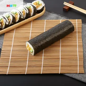 1pc Bamboo Sushi Rolling Mat, Rice Ball & Maker Set For Diy Sushi, Includes  Mat, Pad And Sticks